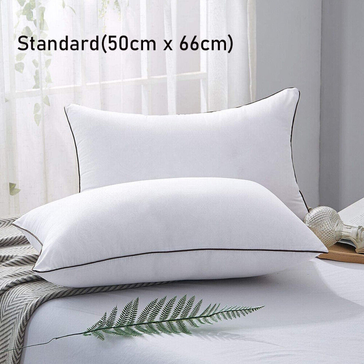 2 Pack Ultra Standard Size Soft Breathable Quality Bamboo Pillows  Hotel Quality