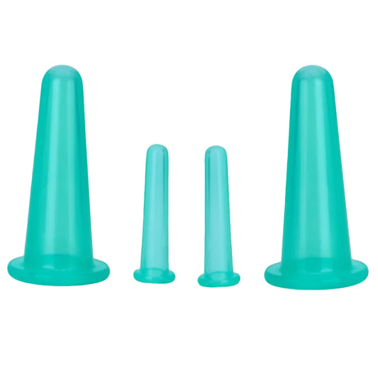 4pcs Facial Massage Lifting Cups Silicone Cupping Vacuum Suction Face Massage