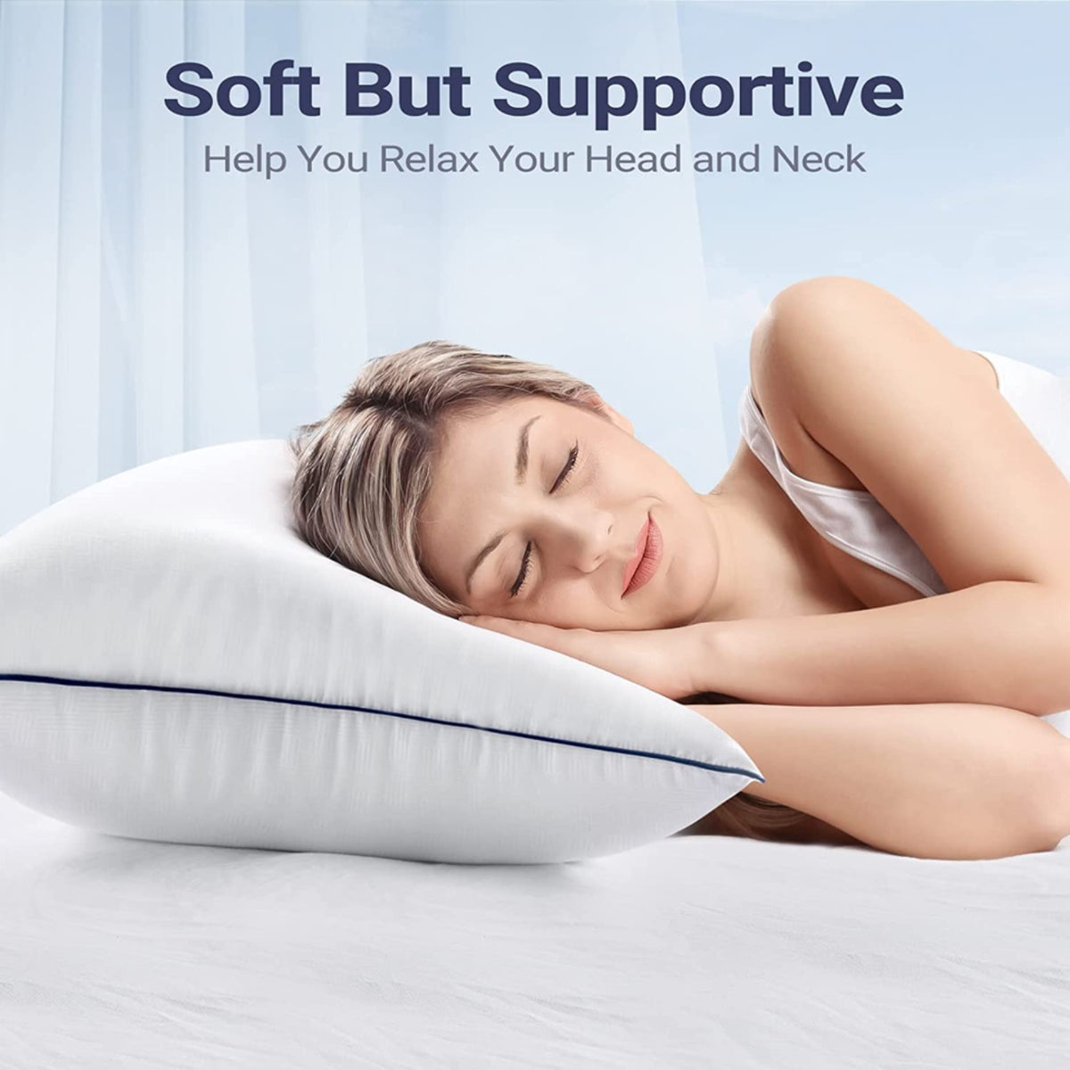 2 Pack Ultra Standard Size Soft Breathable Quality Bamboo Pillows  Hotel Quality