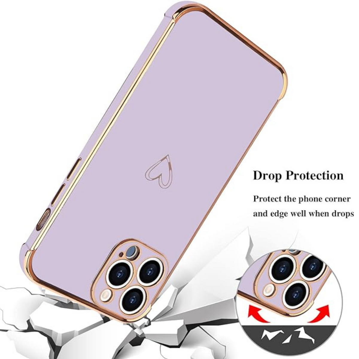 Girly Heart Shockproof Case For iPhone 15