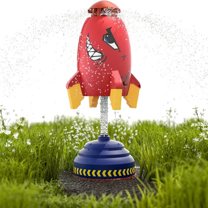 Red Outdoor Air Rocket Toys for Kids Fun Summer Garden Water Play Activity