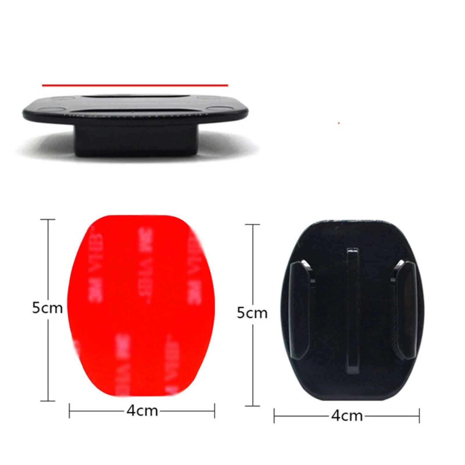 GoPro Hero 4/3/2/1 Camera Accessories 4 Pack Curved & Flat Adhesive Mounts