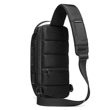 Anti-theft Men Chest Shoulder Messenger Backpack Sling Bag Black