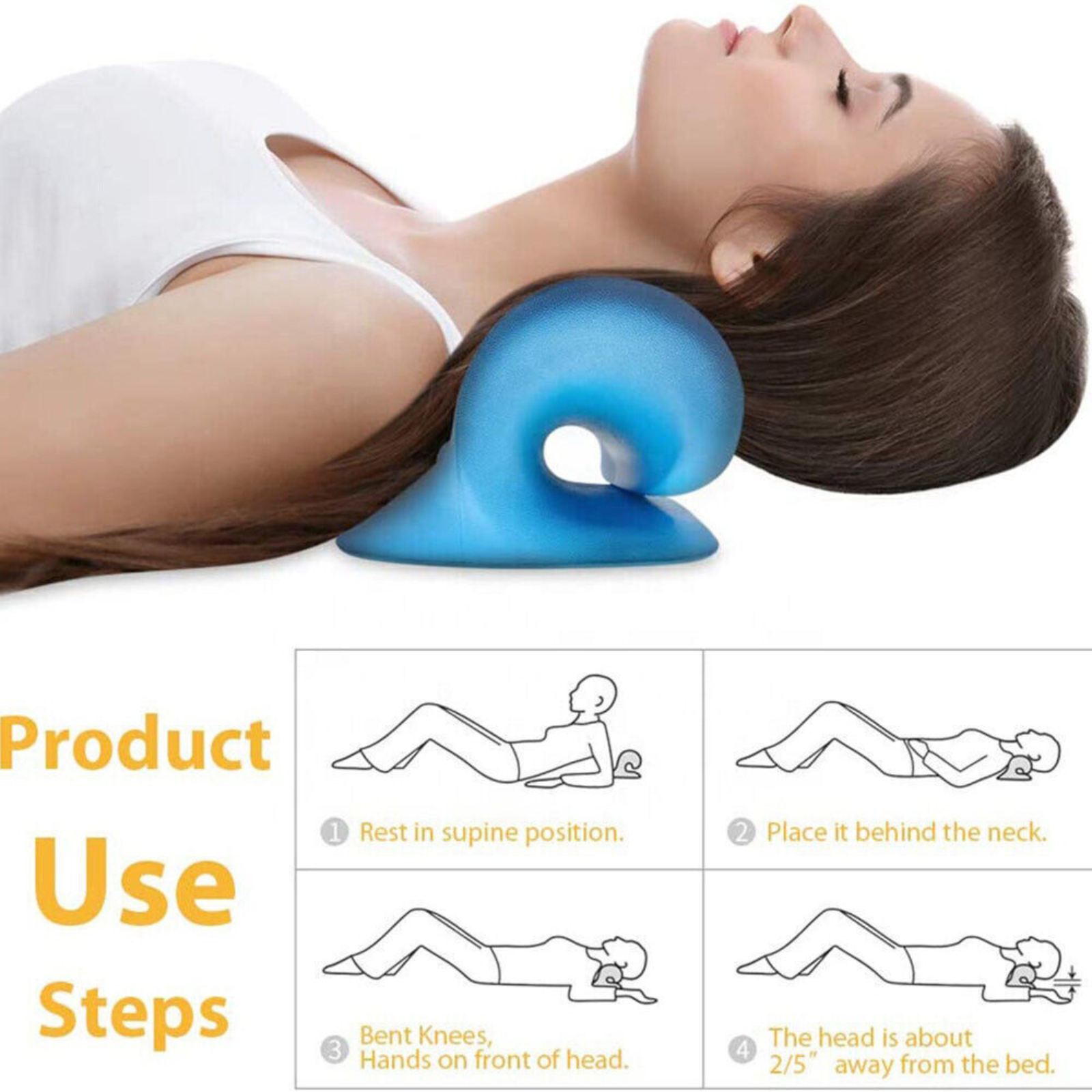 Neck Stretcher Cervical Pain Relief Neck Traction Pillow Original Cloud Shape