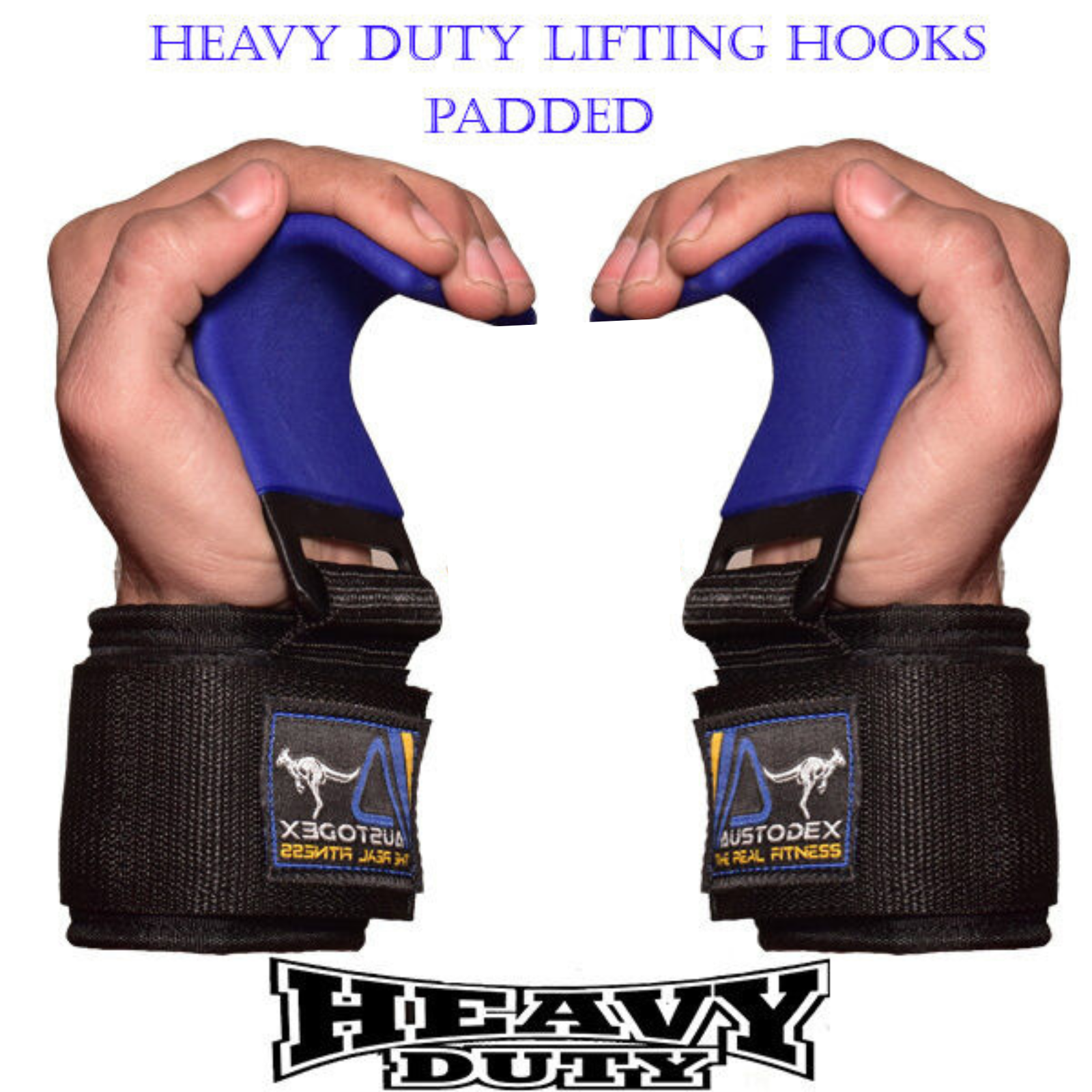 Power Grips Wrist Support Bar Straps Weight Lifting Power Hooks Gym Gloves