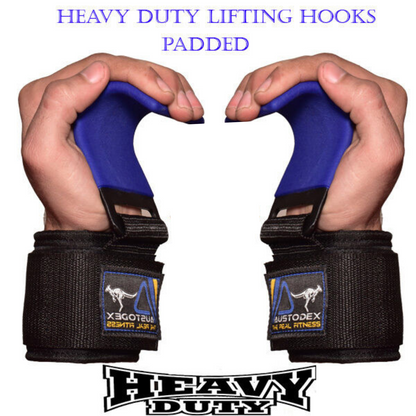 Power Grips Wrist Support Bar Straps Weight Lifting Power Hooks Gym Gloves