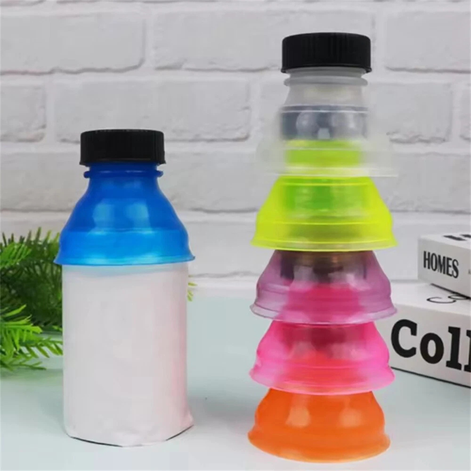 Convert Cover Soda Reusable Can Toppers Caps 6x Kitchen Drink Seal Set