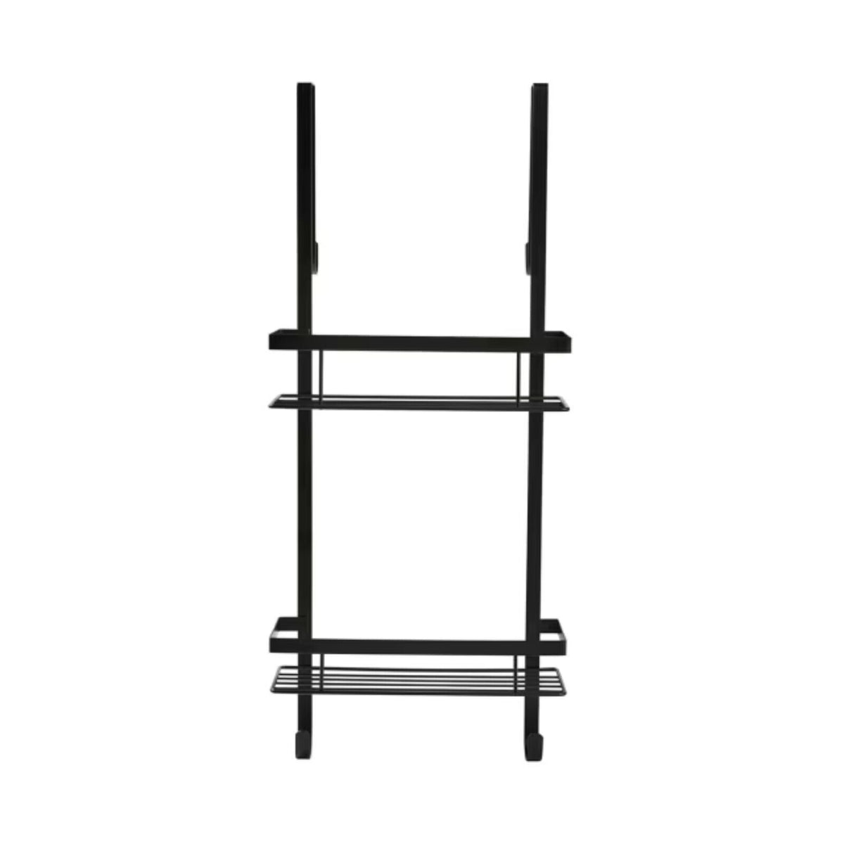 2 Tier Bathroom Storage Rack Holder Over Door Shower Caddy Shelf Bath Organizer