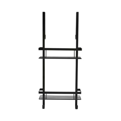2 Tier Bathroom Storage Rack Holder Over Door Shower Caddy Shelf Bath Organizer