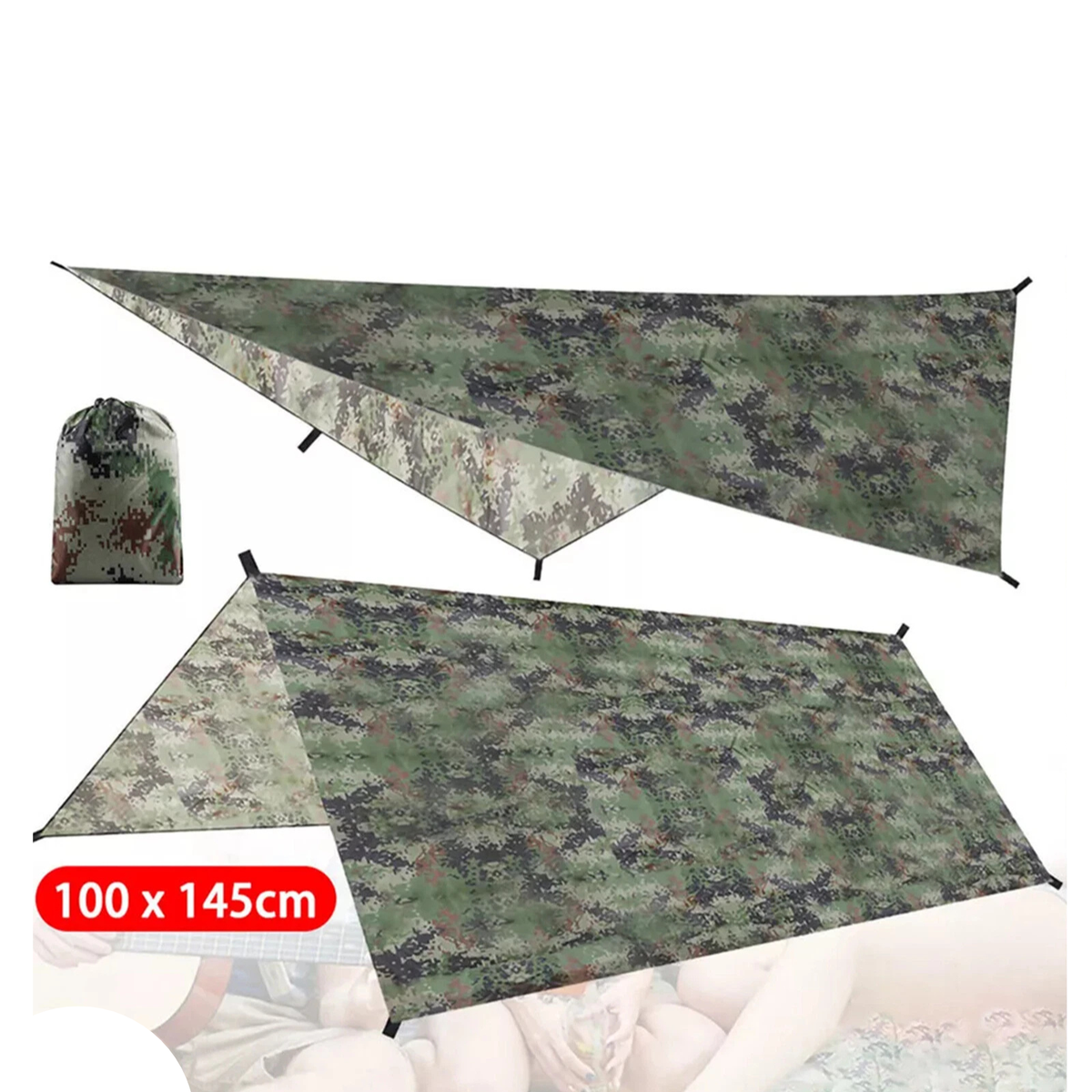 Camping Tent Tarp Fly Outdoor Waterproof Shelter Shade Rainproof Cover Gear