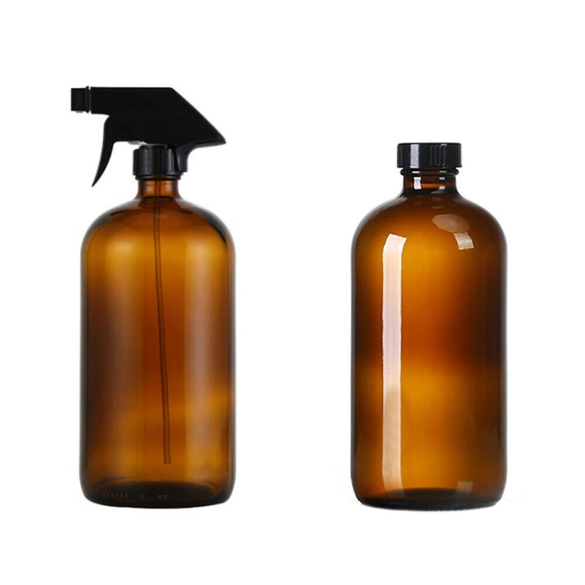 Refillable Container Essential Oil Glass Spray Bottle Amber Round 250ml