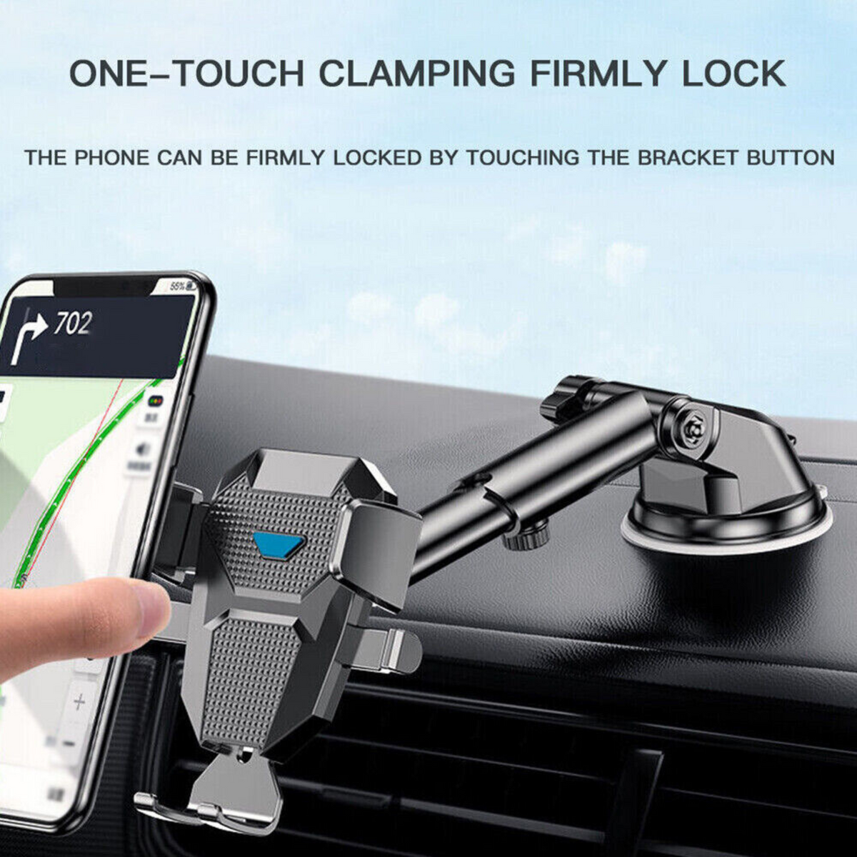 Universal Gravity Dashboard Suction Mount Stand Car Mobile Phone Holder