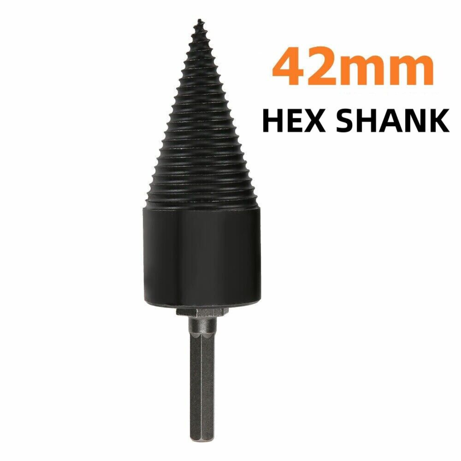 High Speed Screw-Splitting Cone Driver 42mm Firewood Drill Bit Wood Log Splitter