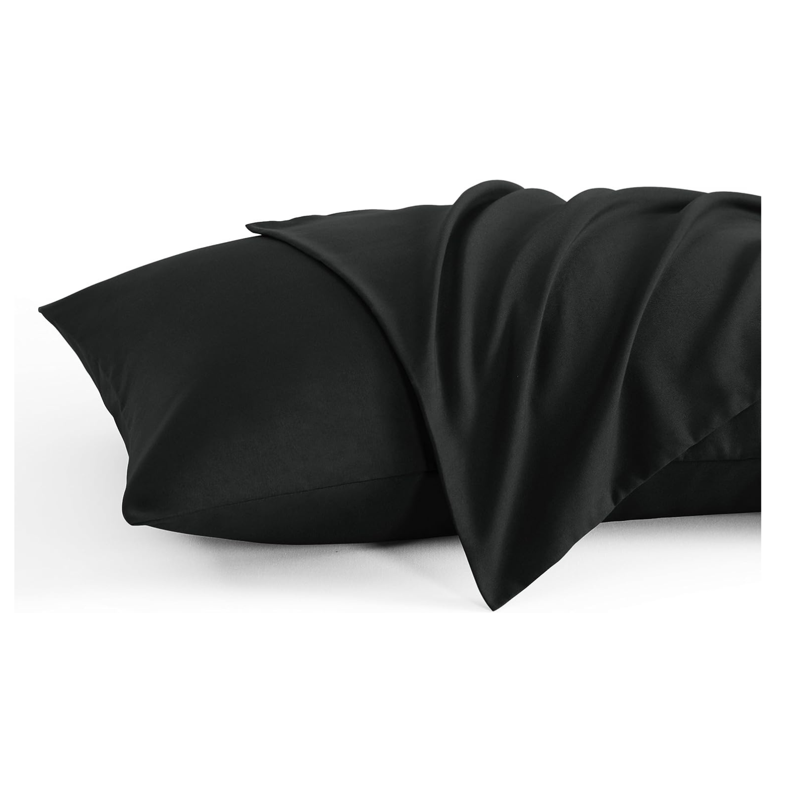 2 Pack Standard Pillow Case Hotel Quality Pillowcase 1800 TC Black