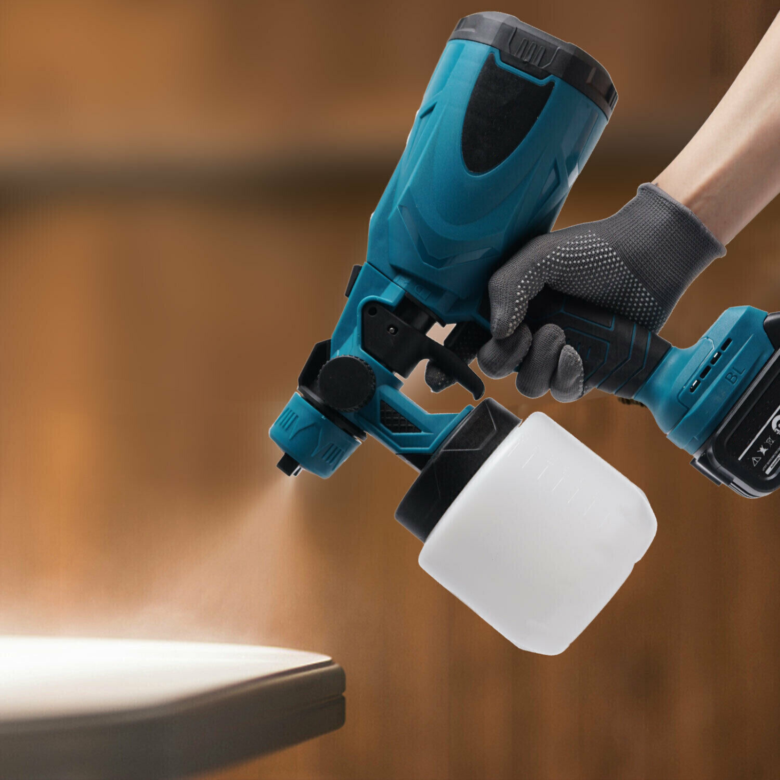 Airless Spray Gun Paint Sprayer Cordless High Pressure with 2 18V Battery