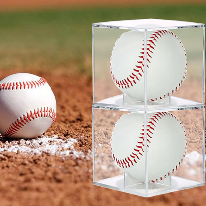 UV Baseball Cube 4x Acrylic Protected Display Case Clear Showcase Storage