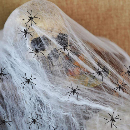 Halloween Party Ghost 5 Packs Stretchable Spider Web Spooky  House Deco