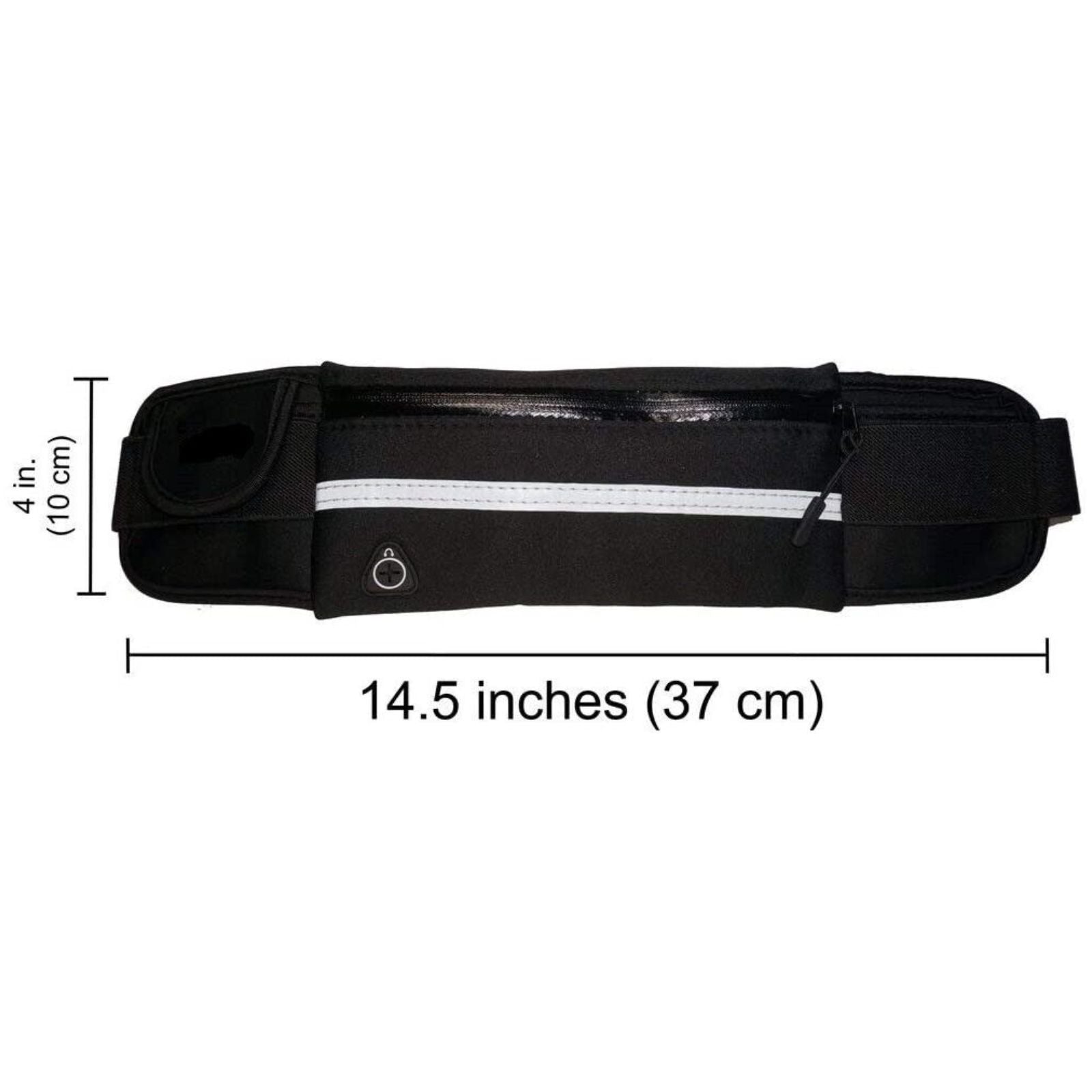 Black Fanny Pack Waist Belt Waterproof Money Wallet Zip Pouch Running Bum Bag
