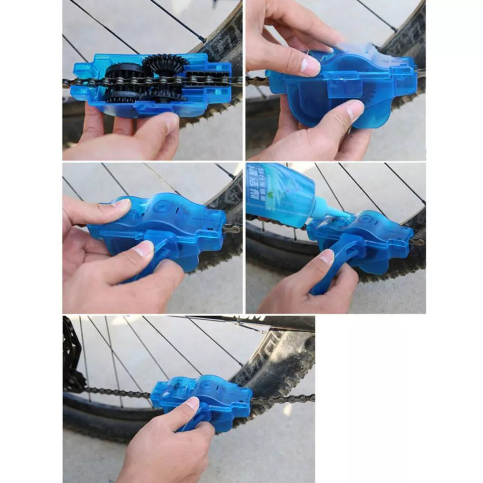 Bicycle Chain Cleaner Tool Fast Degreaser Brush for Bike Maintenance