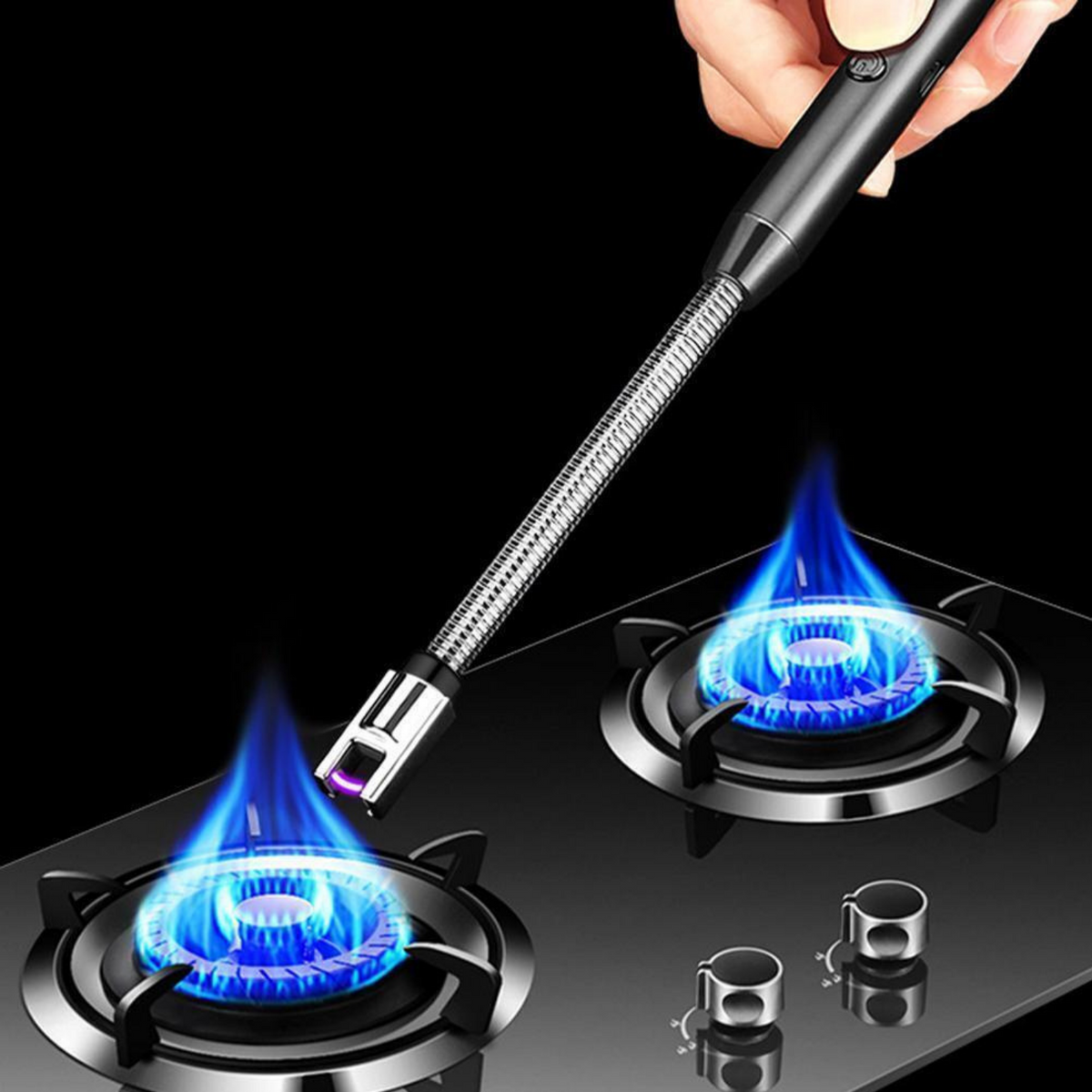 USB Lighter BBQ Windproof Kitchen Candle Rechargeable Plasma ARC Flameless