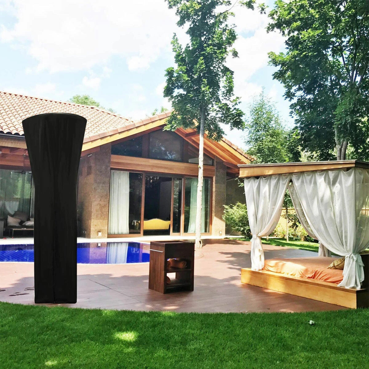 Outdoor Patio Heater Cover Waterproof 85cmx226cmx48cm Durable Protection