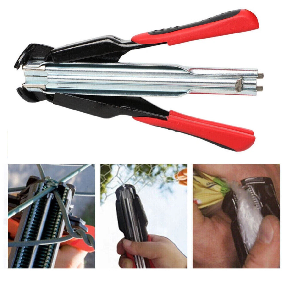 2500x Hog Ring Gun Pliers Auto Feed C Clip Fence Fencing Tool Set