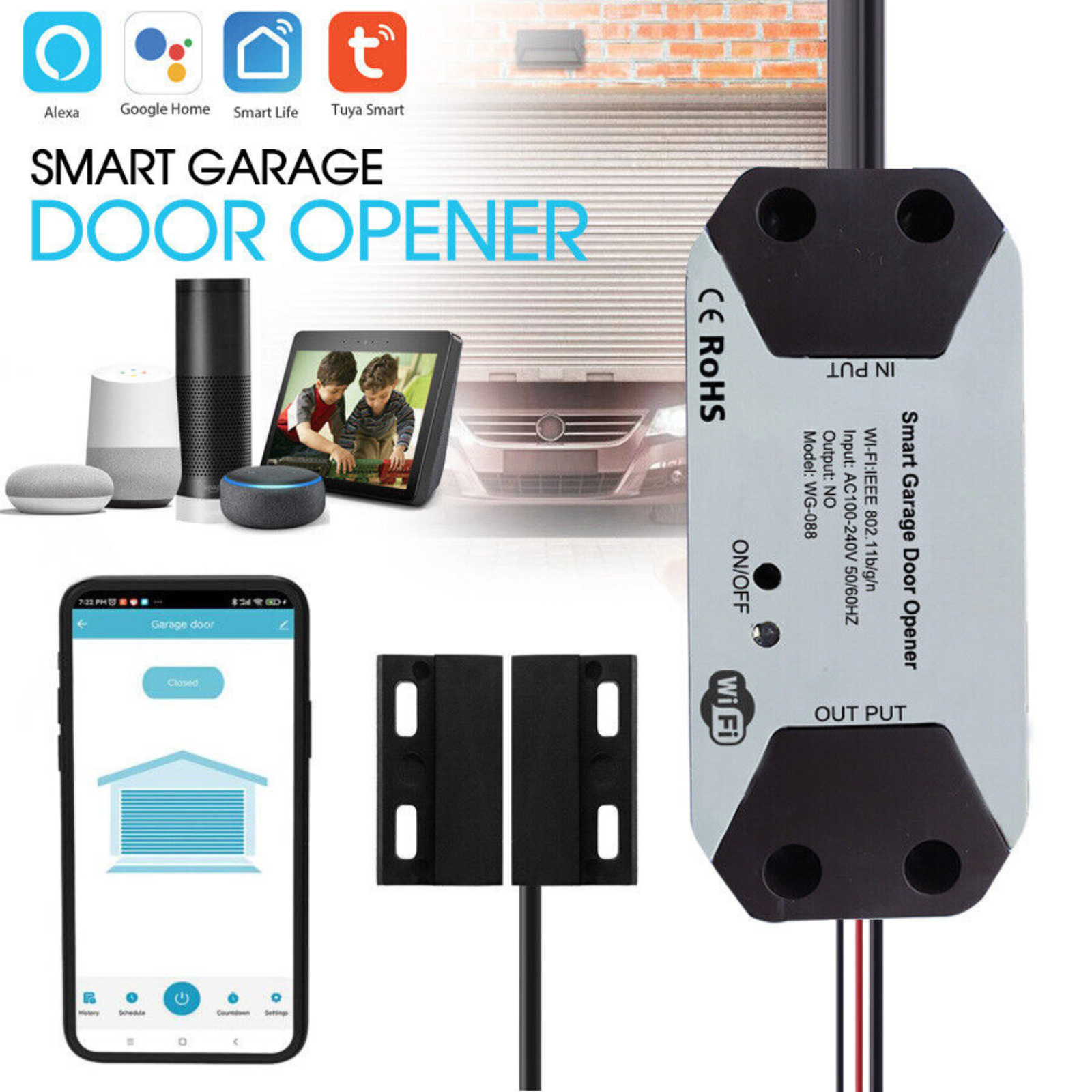 Smart Switch WiFi Wireless Door Opener Phone APP Remote Controller Home Garage