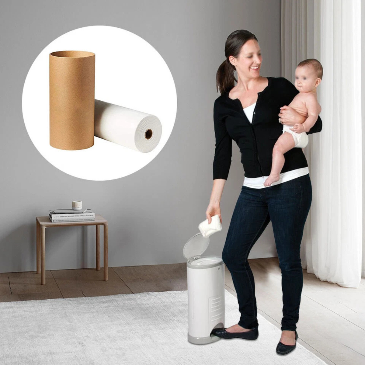 Tommee Compatible Nappy Bin Refill Kit 200m Approx 20 Refills