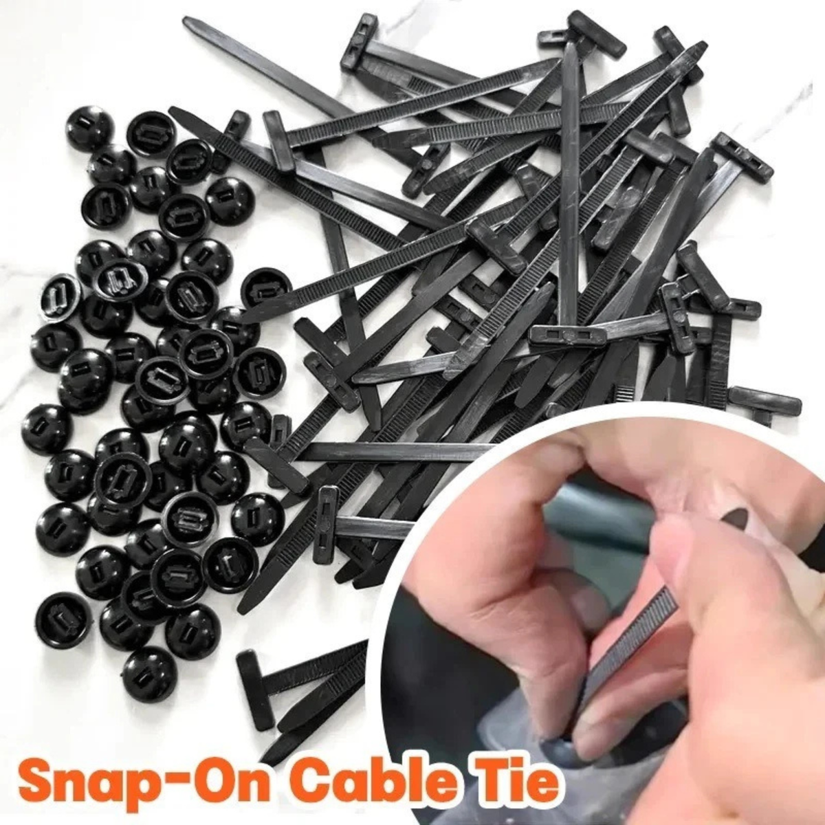 Universal Self-Locking Nylon Cable Ties 50x Durable Fastening Accessory