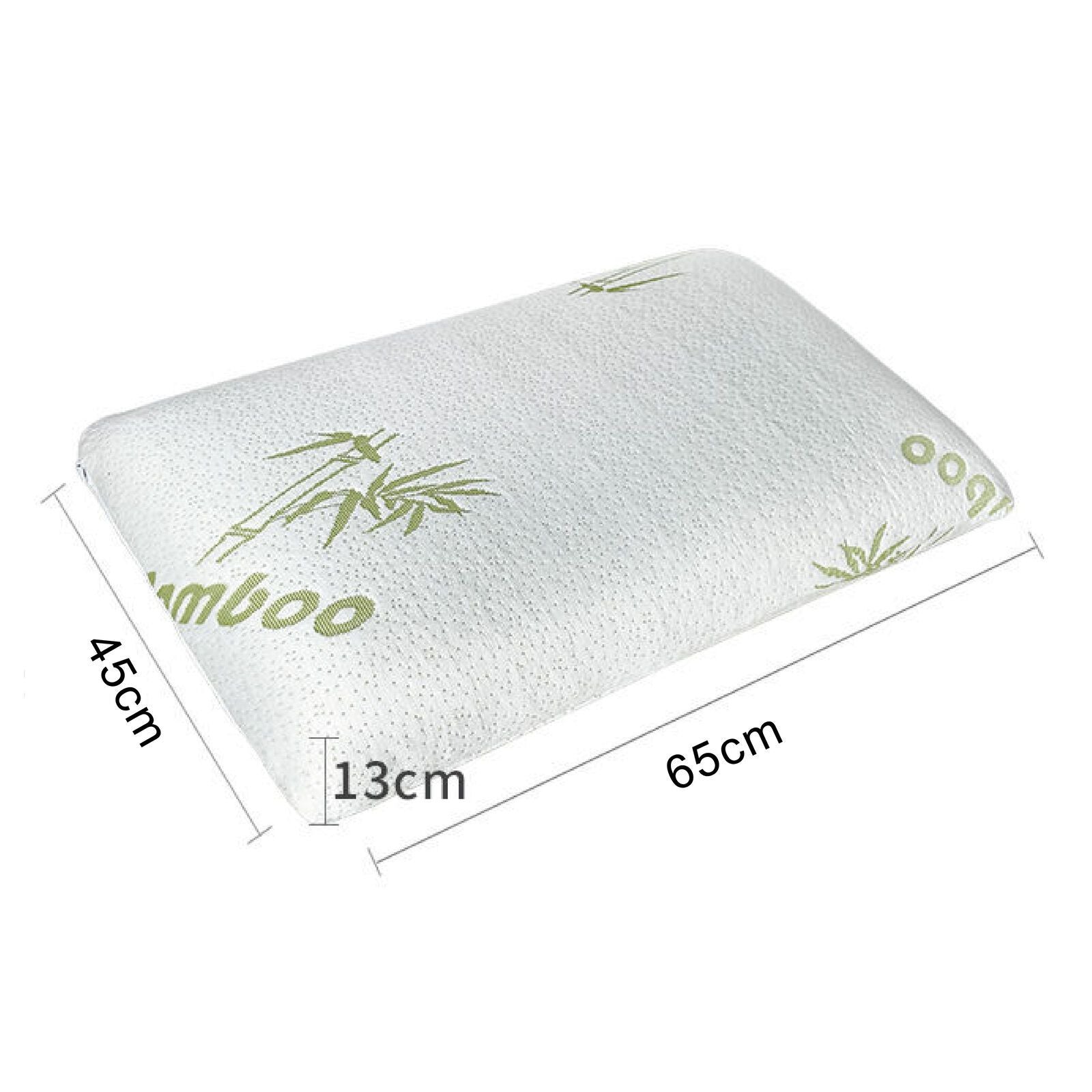 Anti Bacterial Bed Sleep Pillow Soft Bamboo Memory Foam Anti Dust Washable Cover