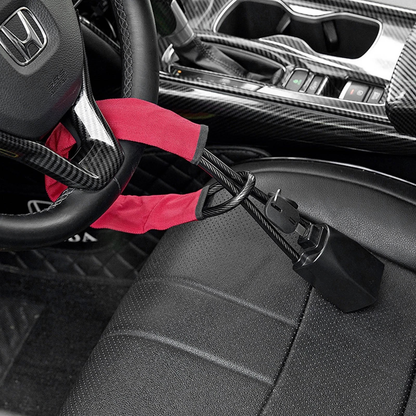 Red Universal Steering Wheel Lock Car Security Anti-Theft Device Strong