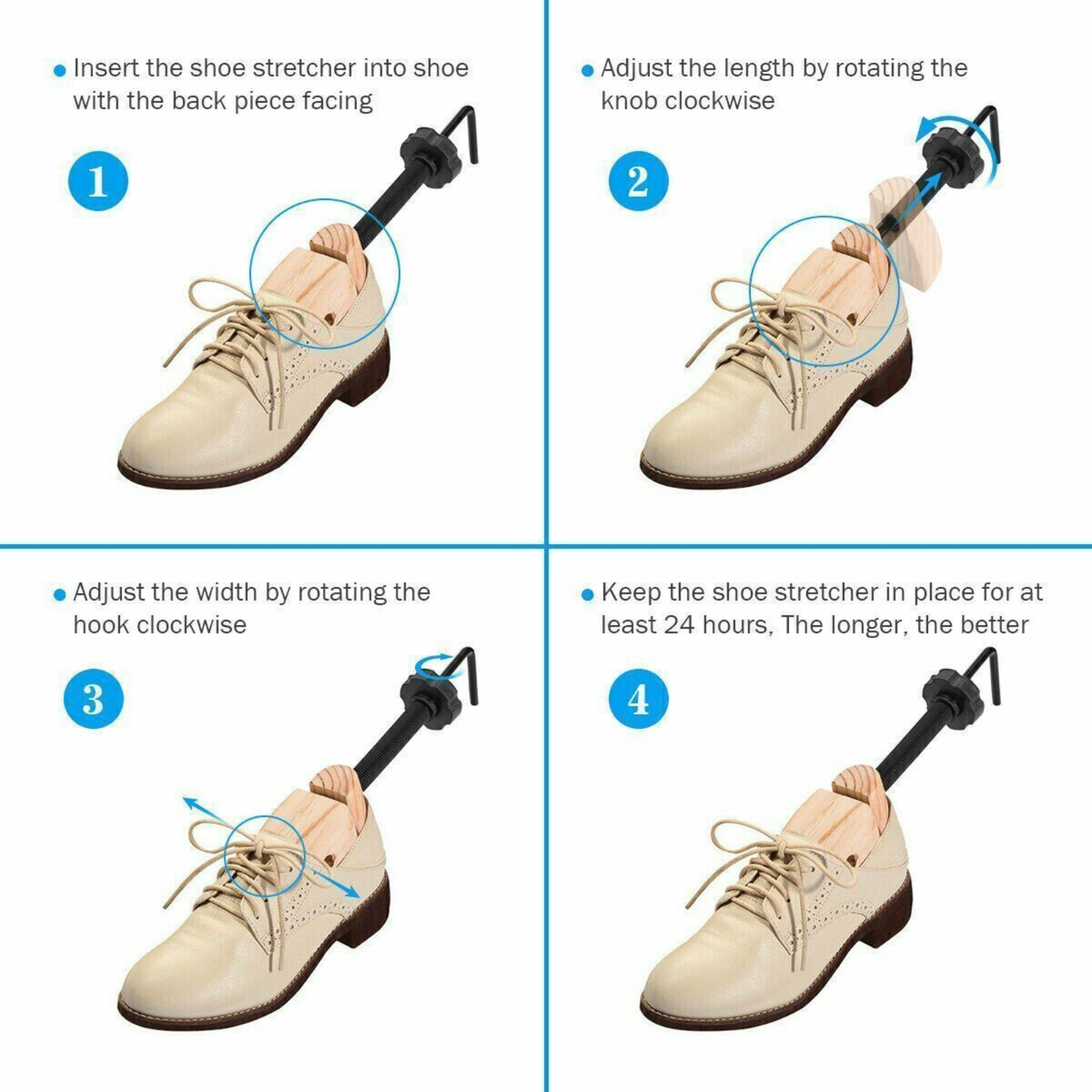Stretcher Pine Expander Shoe Medium 2-Way Wooden Shoe Unisex Bunion Plugs