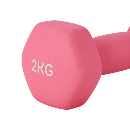 2KG Weightlifting Dumbbell Yoga Fitness Anko Anti Slip Dumbbells Exercise Home