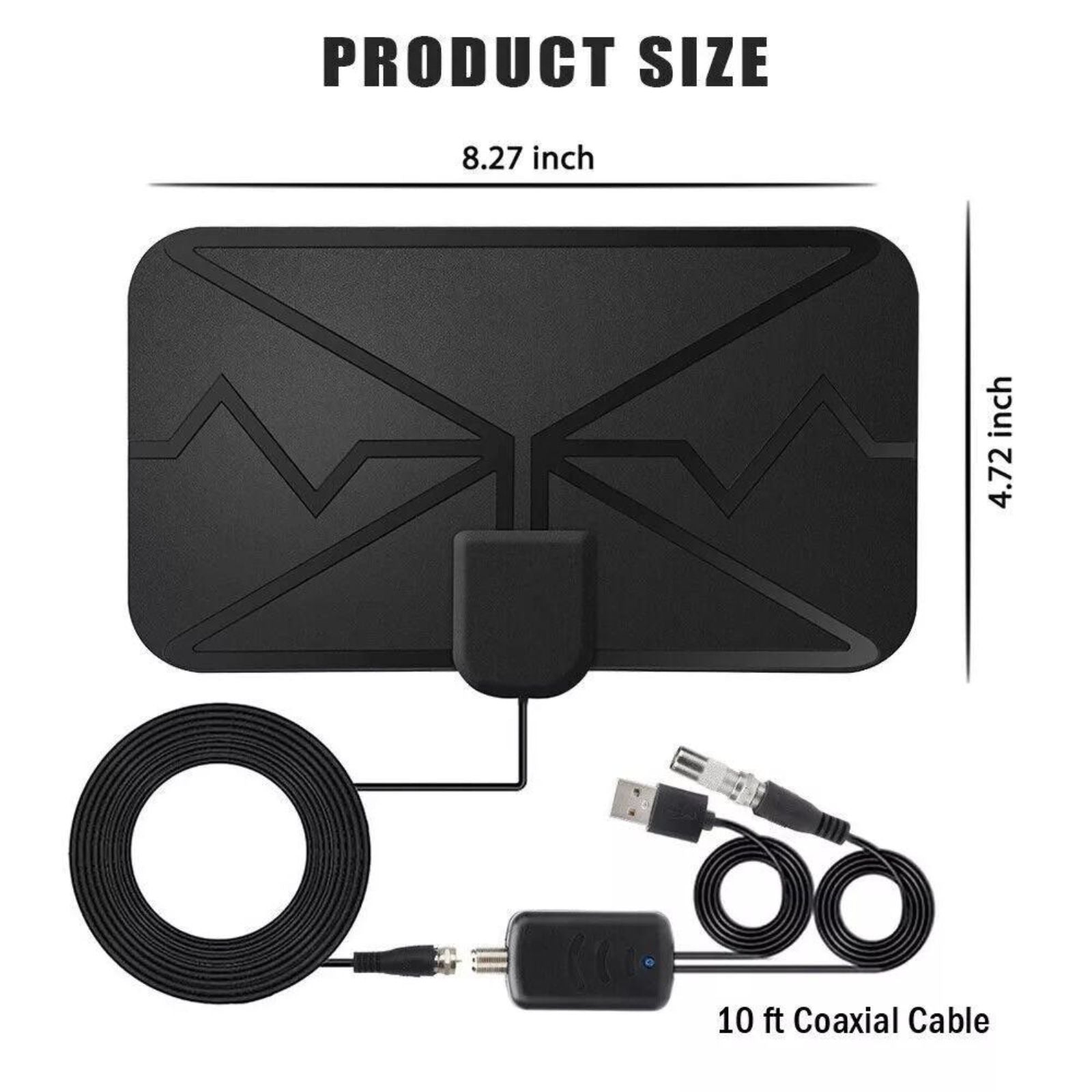 300 Miles Range Digital TV Antenna 1080P HDTV Signal Booster Indoor Amplifier