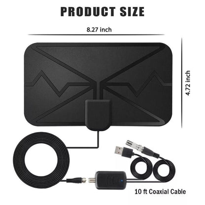 300 Miles Range Digital TV Antenna 1080P HDTV Signal Booster Indoor Amplifier