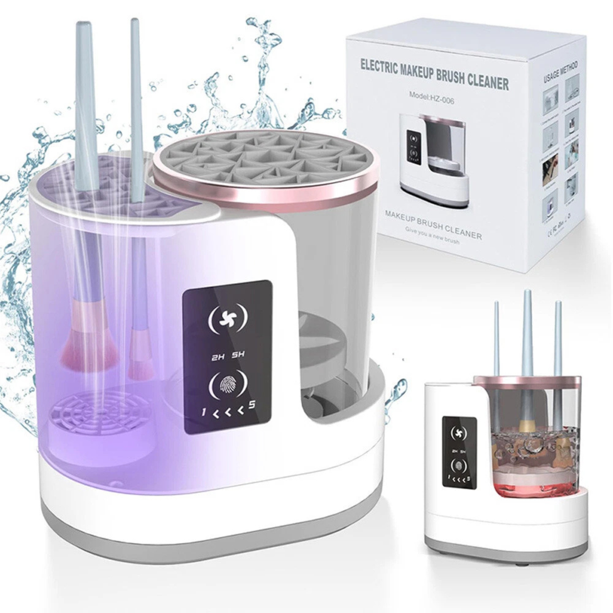 Electric Makeup Brush Cleaner Dryer Automatic Spin Washing Beauty Tool