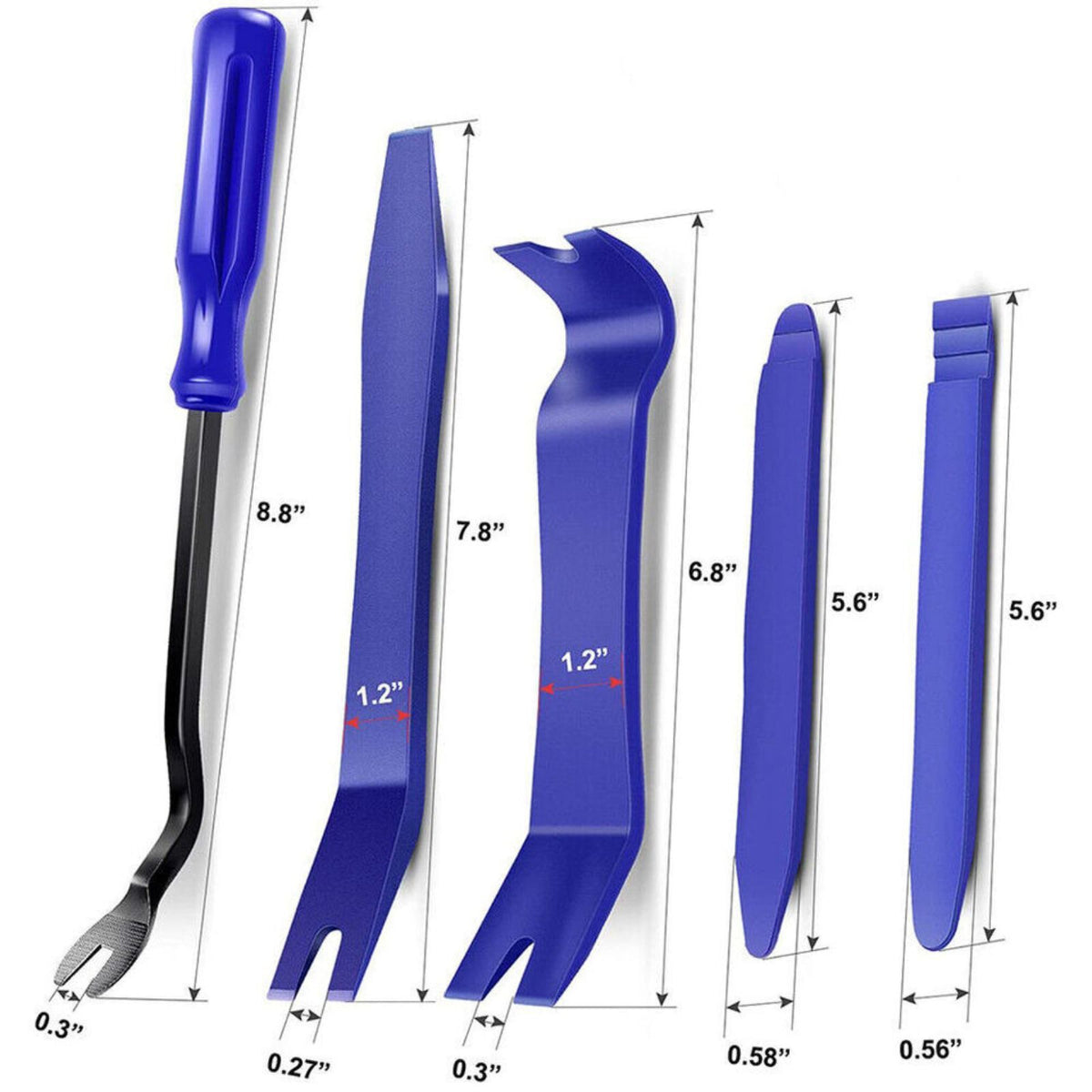 Auto Hand Tools 5pcs Car Trim Removal Tool Dash Panel Door Pry Bar Interior Kit
