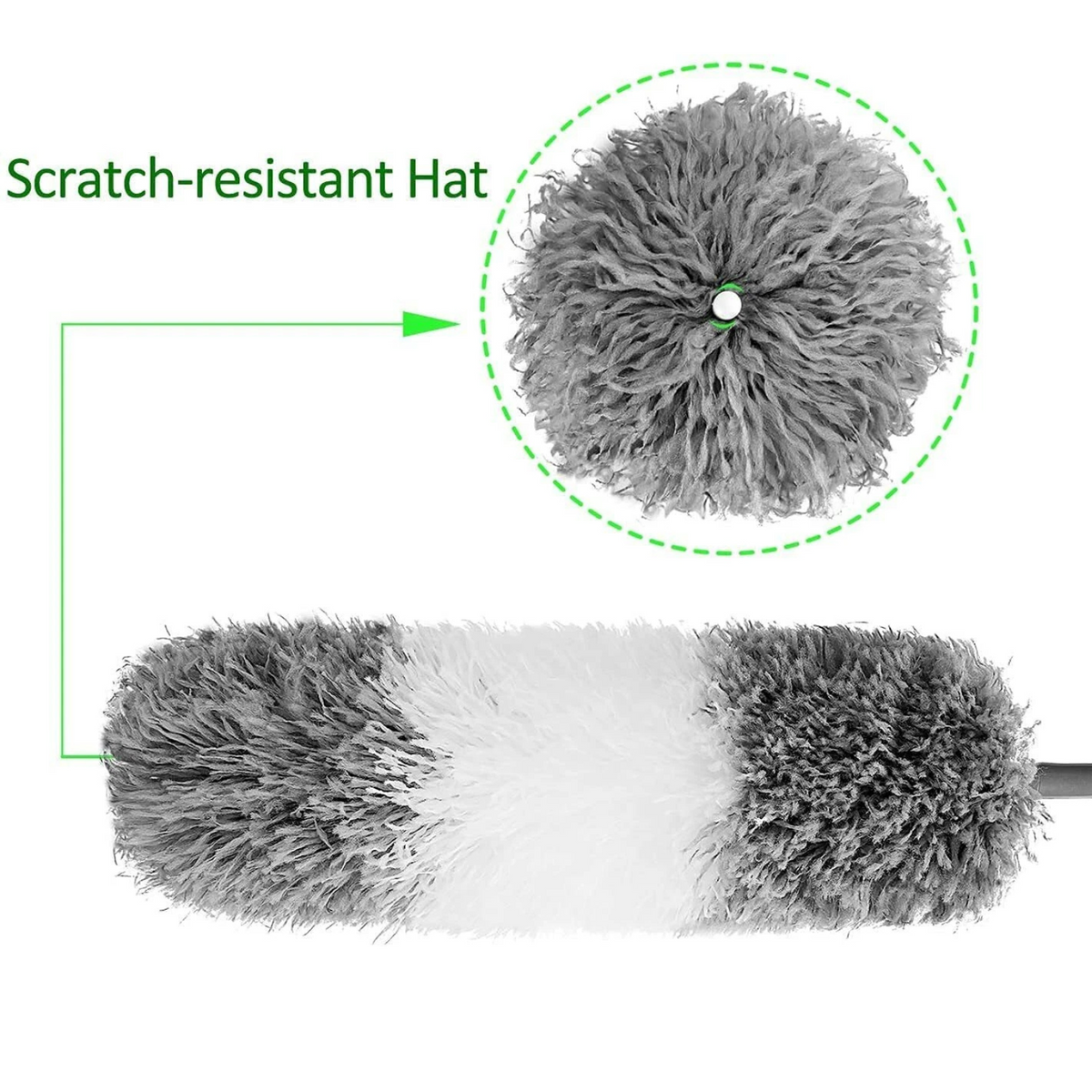 Telescopic Stainless Steel Handle Microfibre Duster Cleaning Tool