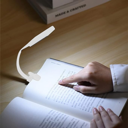 USB Rechargeable Flexible Clip On Bed Desk Table White LED Reading Light Lamp