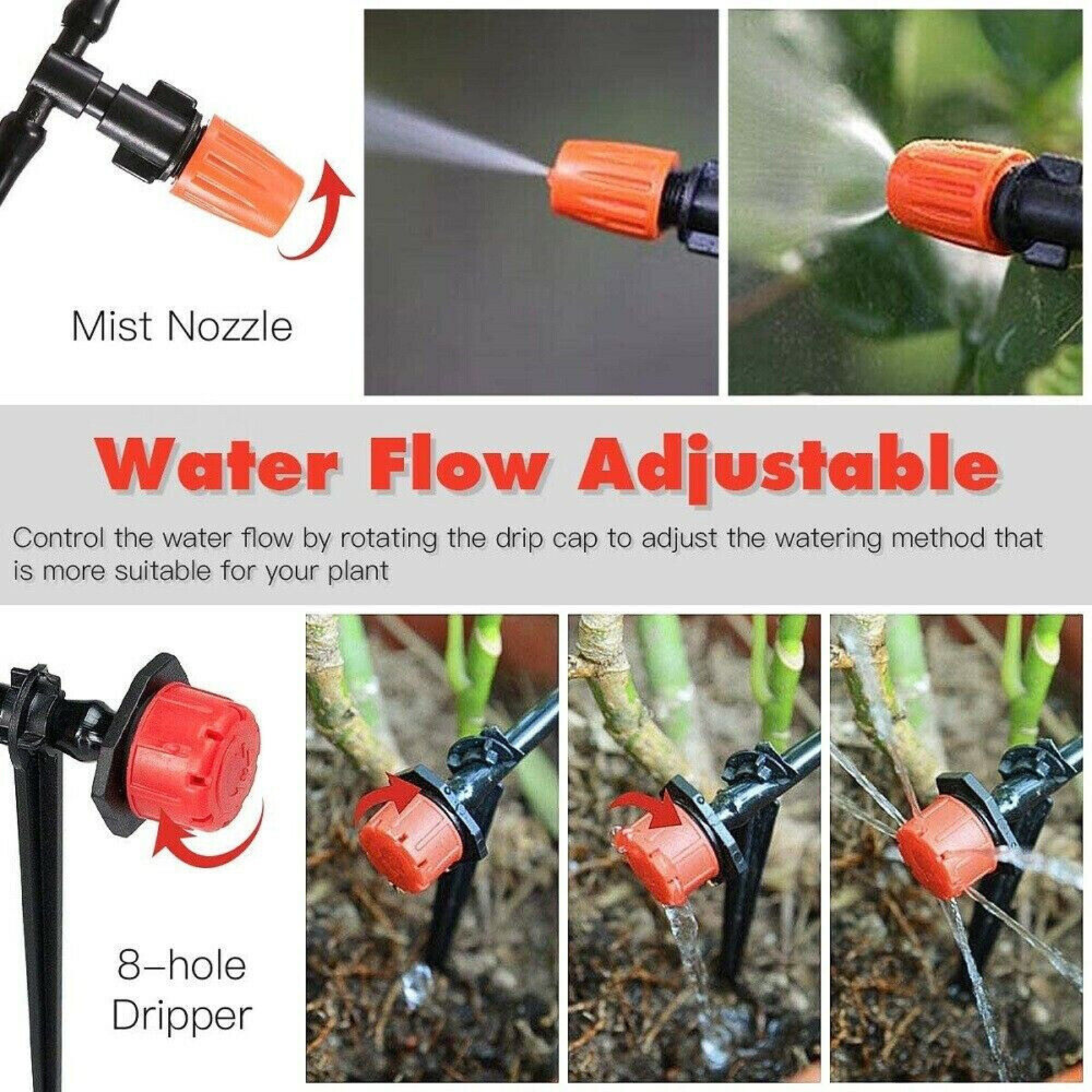 Timer Plant Watering DIY Micro Drip Kits Hose Garden Irrigation System