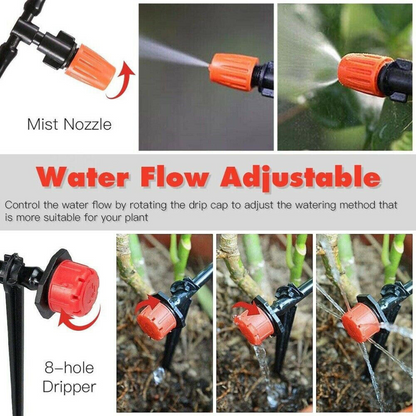 152PCS Micro Drip Irrigation Kit Garden Watering Drippers Nozzles Tees