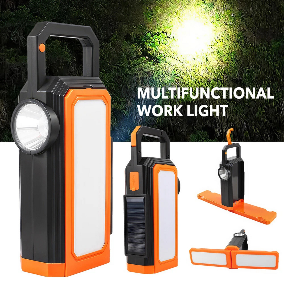 Rechargeable Torch Camping Car Portable Solar Work Light Usb Repair Flood lights