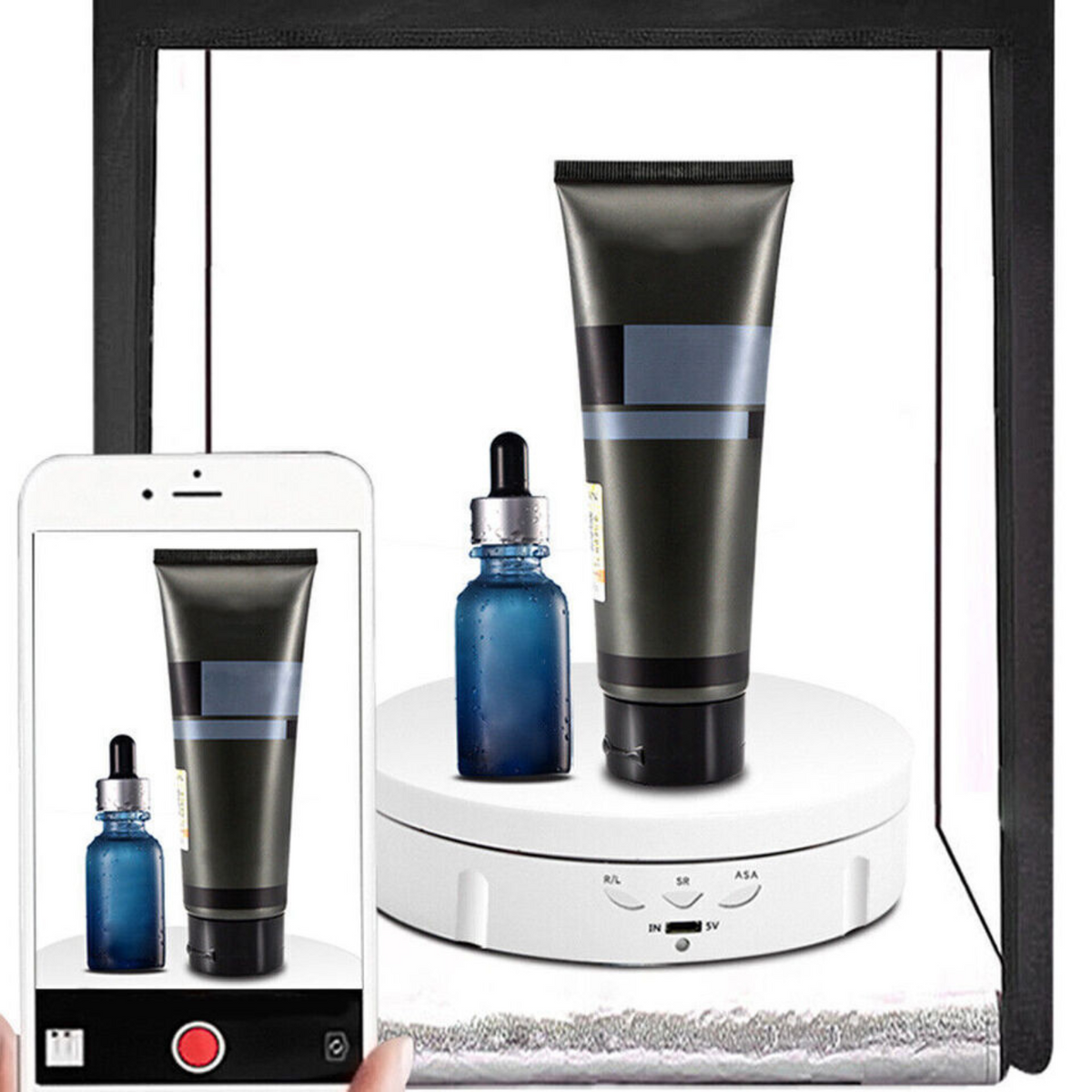 Photography Show Holder Stand Electric Turntable Display Rotating 360°