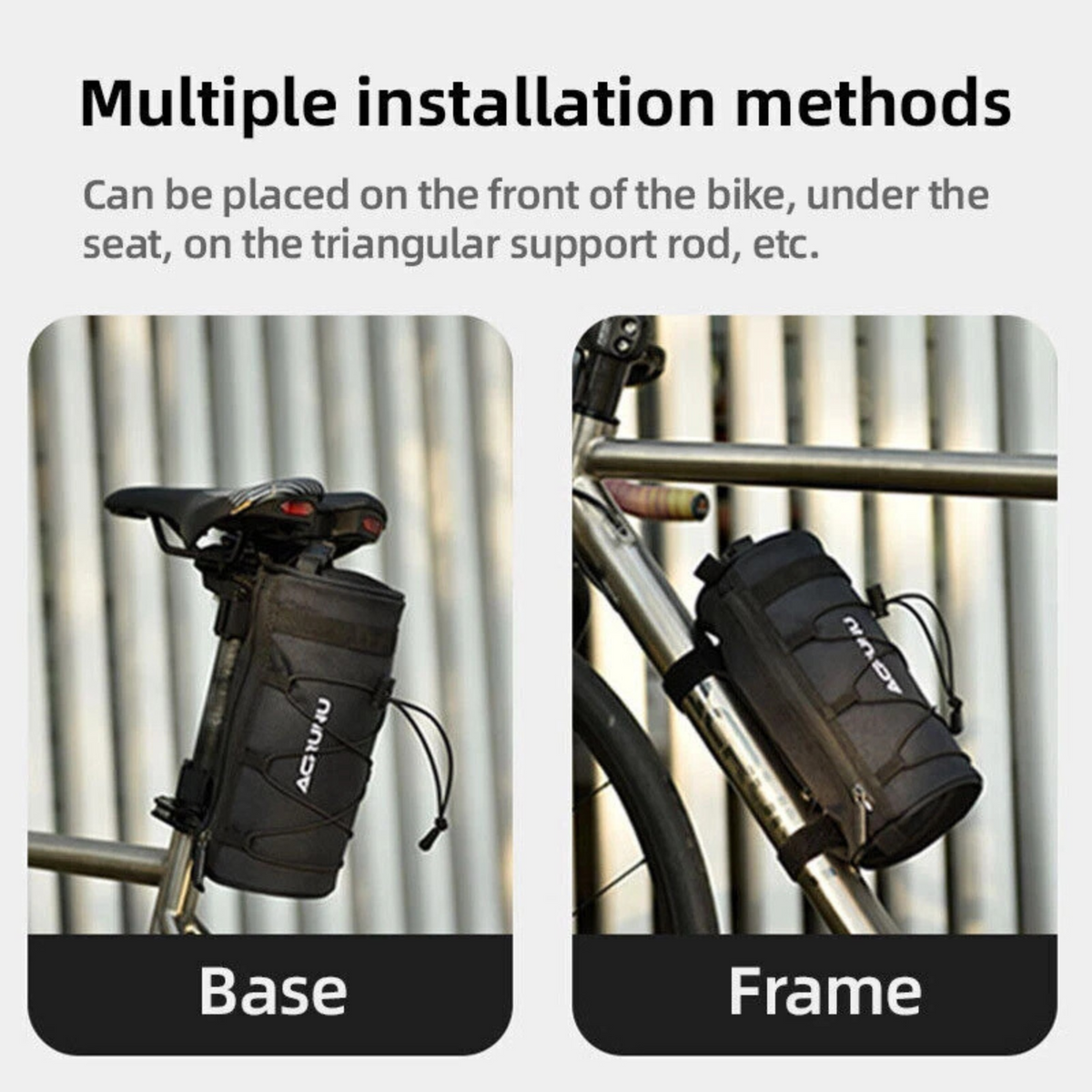 Cycling Bag Waterproof Storage 2L Bicycle Bike Frame Bag Front Top Tube Road