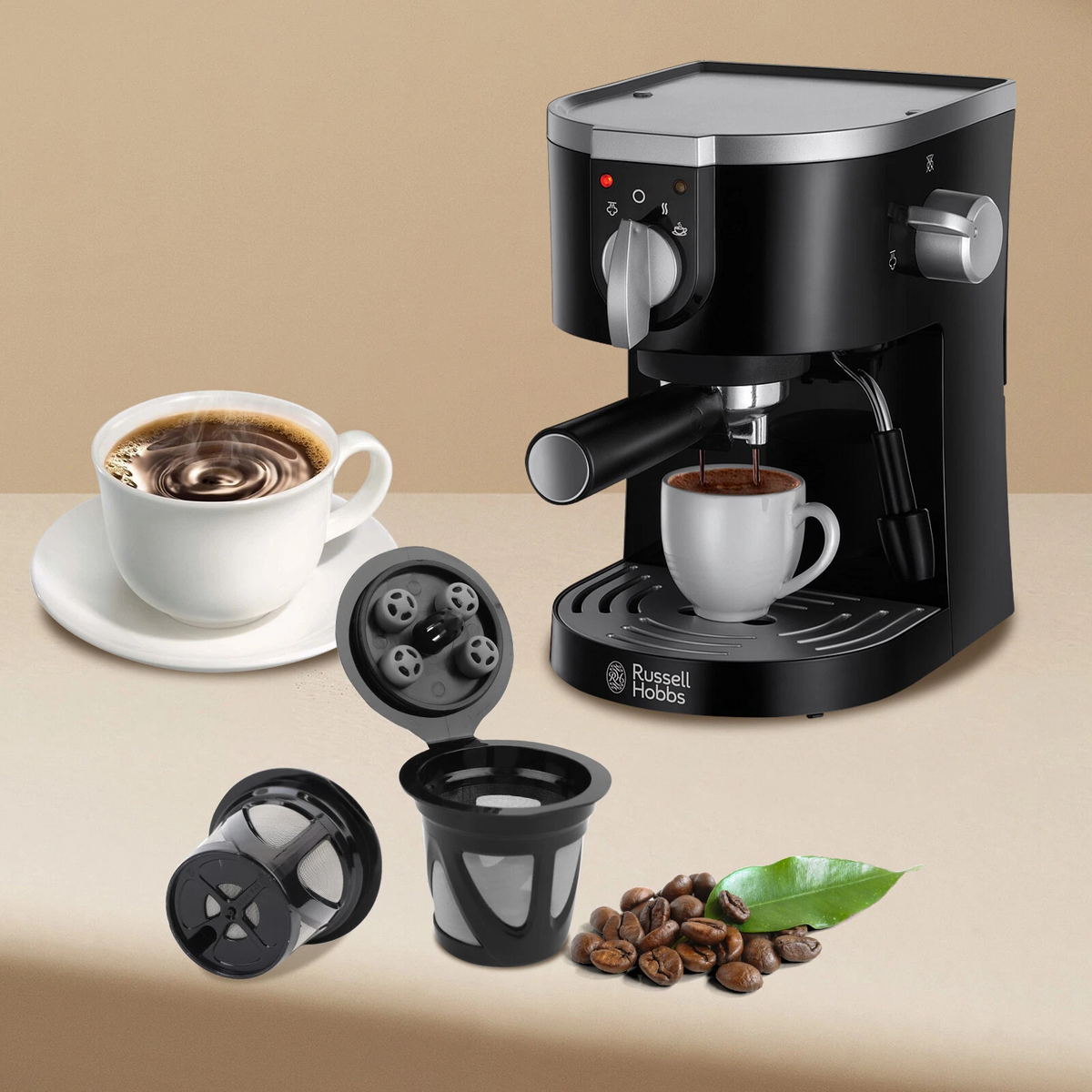 4 Pieces Refillable Coffee Pods Compatible Reusable Capsule Filter Set