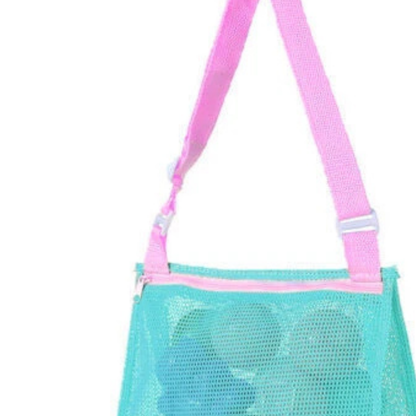 Toy Shell Storage Net Swimming Zipper Pouch Kids Beach Mesh Collect Bag Green