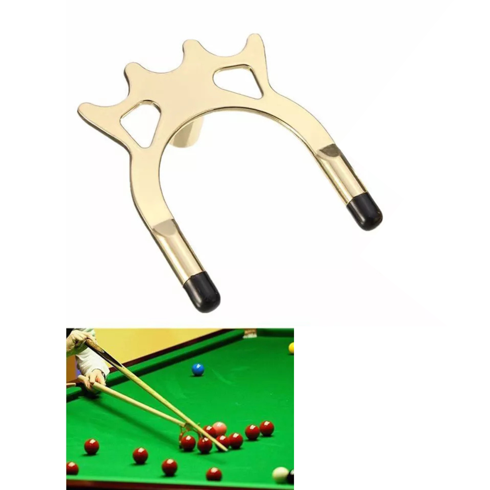 Spider Jigger Brass Set Billiard Table Cue Rest Pool Snooker 1x