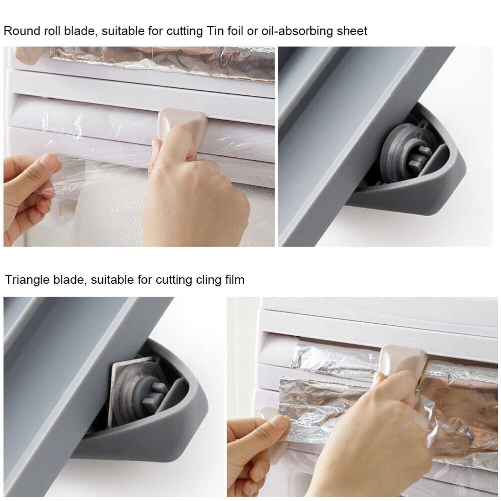 Rack Cutter Plastic Film Wrap Storage Wall Mounted Cling Helf Dispenser