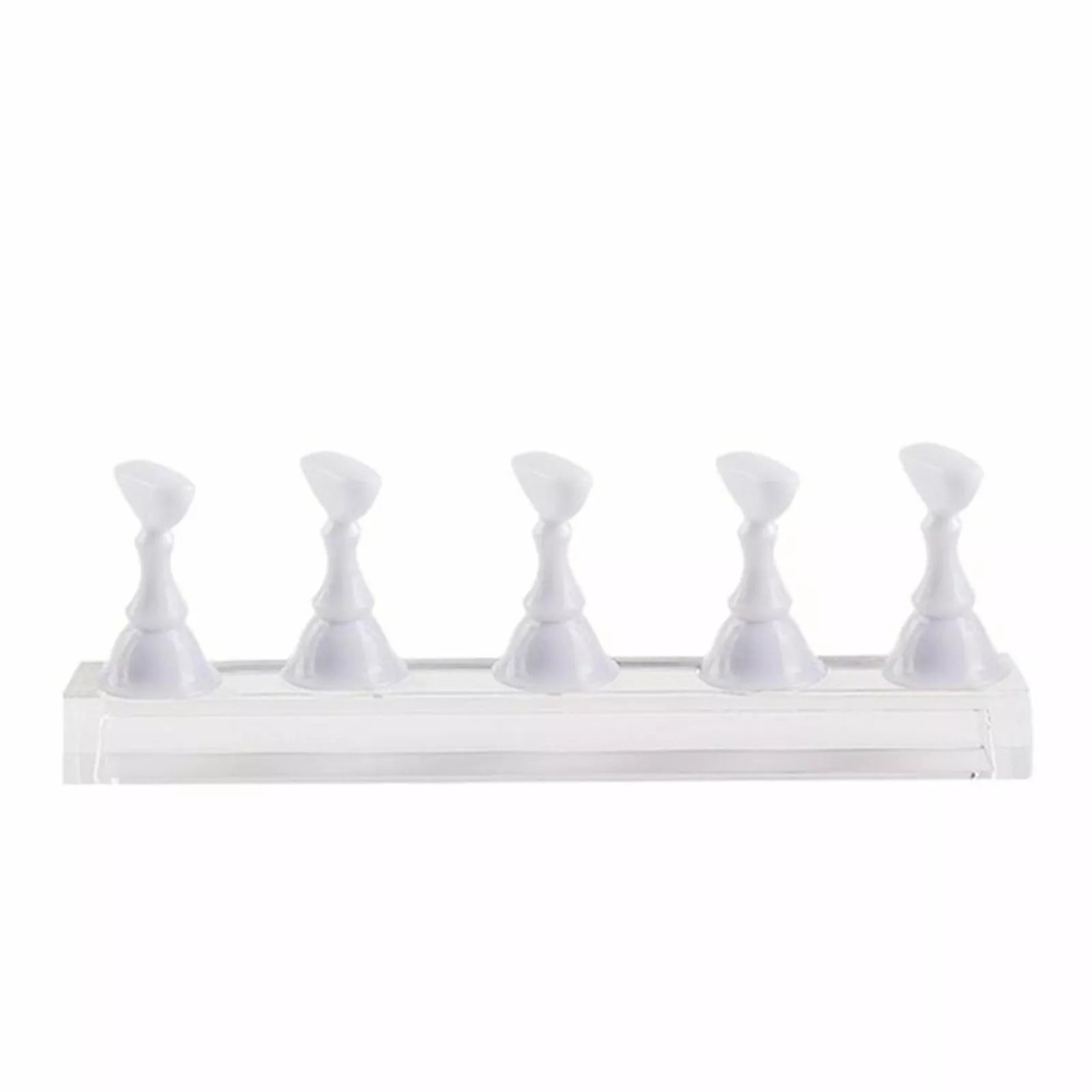 Nail Art Tips Holders Stand Magnetic 2 Sets Acrylic Practice Display White