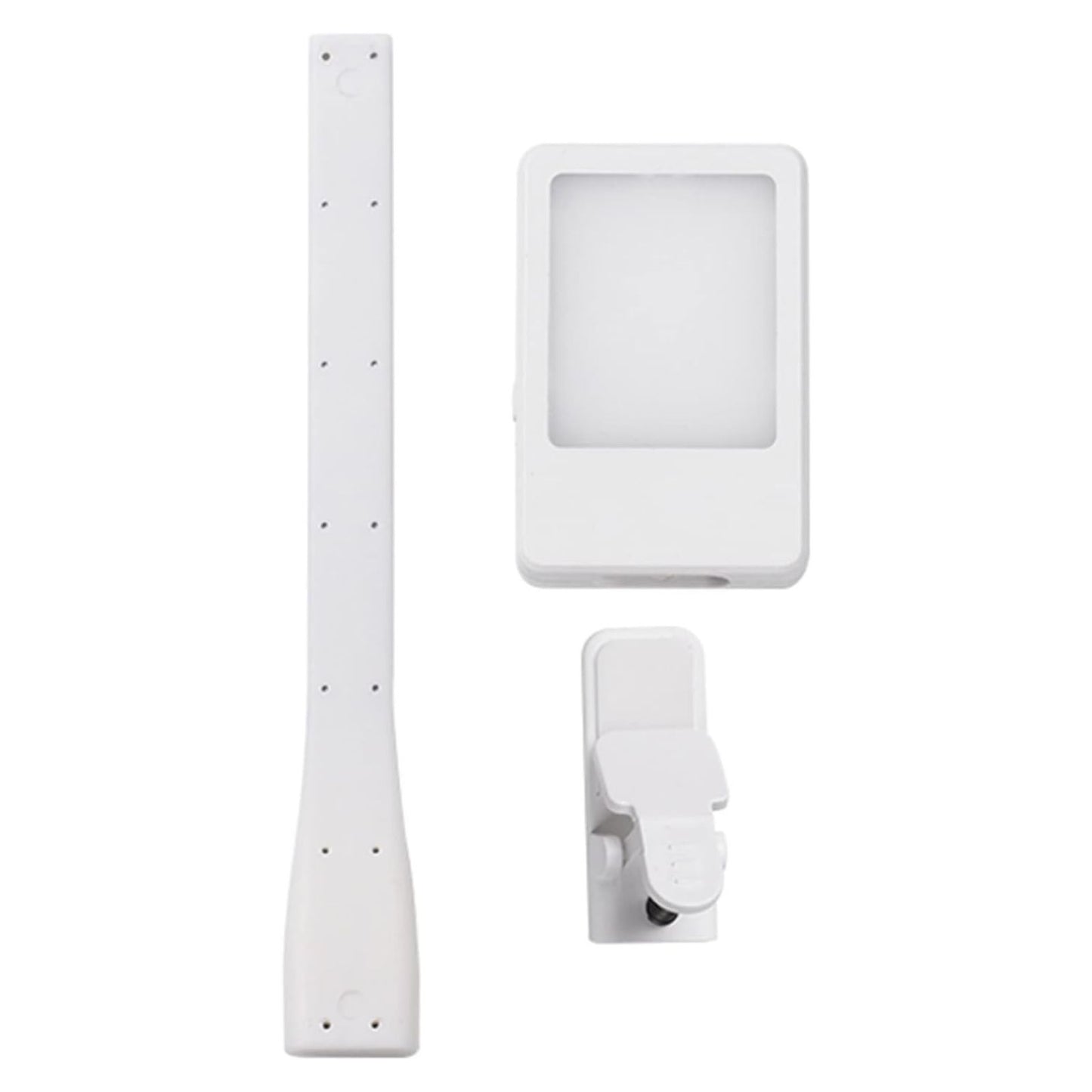 White Book Reading Lamp Flexible Clip On Bed Table USB Rechargeable LED Light